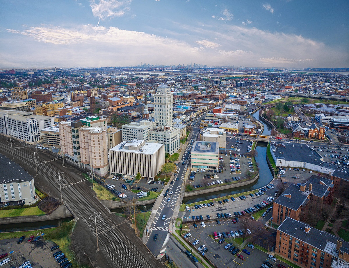 Aerial-View-of-Downtown-Elizabeth-Train-Tracks-shutterstock_2135205141